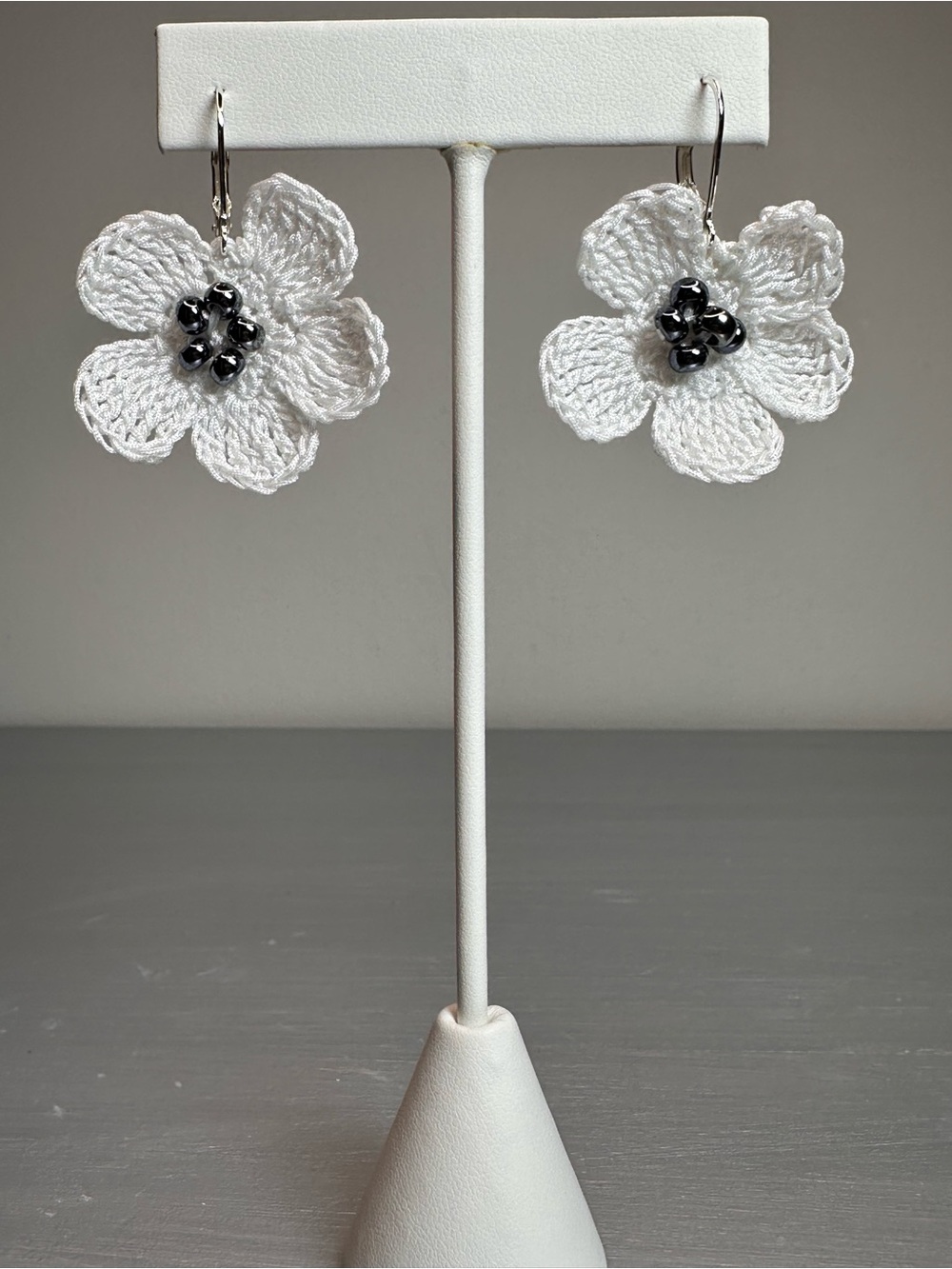 Handmade Crochet Floral Earrings